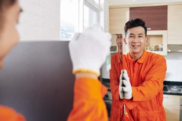 déménagement d'un réfrigérateur par un professionnel
